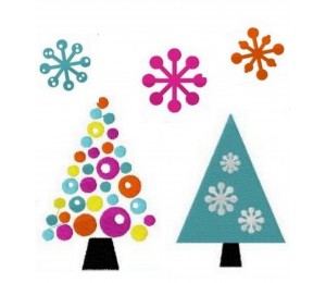 Stickserie - Pingu Party Baum & Schneeflocken